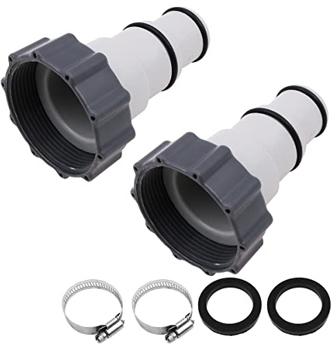 WANGCL Confezione da 2 adattatori per Tubi Flessibili con Collare di Ricambio per Intex Fuori Terra Piscina da 3,8 cm a 3,2 cm, Adattatore per Pompe filettate valvola a stantuffo