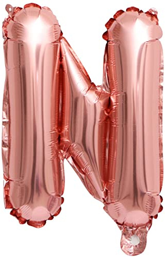 D2D | Party Balloon Buchstabe N in Rosé - Größe 40 cm - Folienballon - Buchstabenballon - Geburtstagsdeko