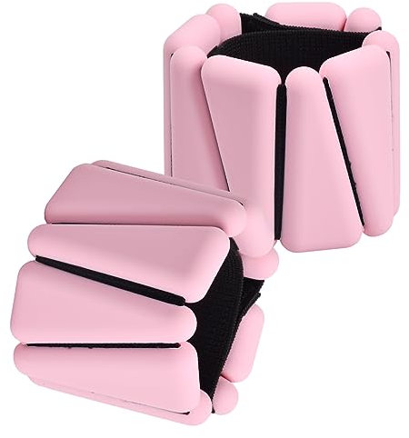 2 Pcs Gewichte Beine Arme, 0,45kg Jedes, Verstellbar Gewichtsmanschetten Fuß Hand, Silikon Fitness Handgelenk Knöchel Gewichte für Damen Herren Kinder, Knöchelgewichte Set für Yoga Laufen Gehen