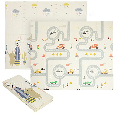 Trendcool Alfombra Bebe Acolchada Plegable. Colchoneta Bebe Suelo. Suelo Goma Eva 1,8/1,5x2m Alfombra Bebe (Design 9)