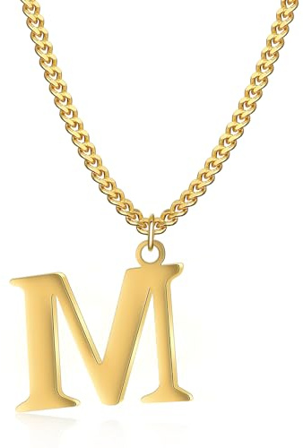 Symretie 14K Vergoldete Damenhalskette mit Krone-Buchstabe M – ein elegantes Anhängerdesign, ideal für den täglichen Tragen von Frauen.