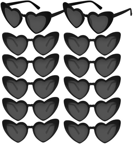 NACHLYNN Occhiali da sole 4/12/24 pezzi, forme cuore, stile retrò, polarizzati, ideali per matrimoni, vacanze, attività all'aperto e servizi fotografici