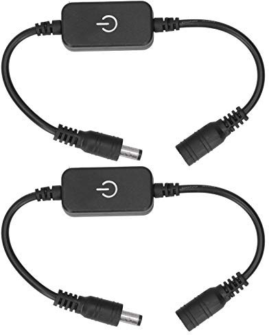 LED Touch Dimmer, 2 Lichtschalter, Touch Dimmer mit 5,5 mm Stecker und Buchse für den Innenbereich