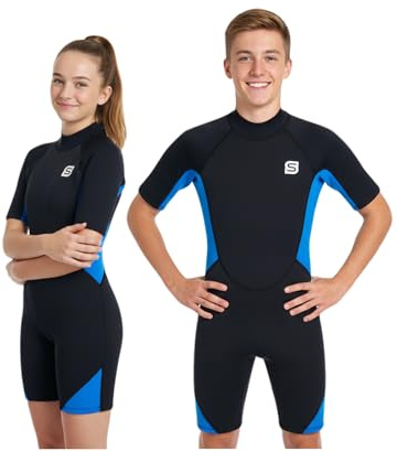 Summshall 2 mm neopren dykdräkt för pojkar och flickor, UV50+ skydd, håller dig varm, mjuk, stretchig för simning, snorkling och surfing
