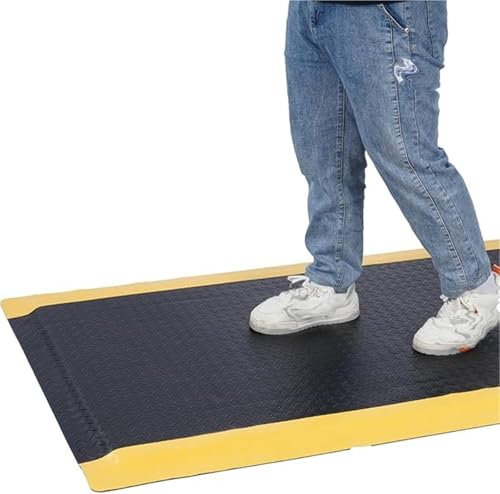LUMSGN Anti-Ermüdungsmatte in Industriequalität, 15/16 Zoll dick, weicher Schwamm, ergonomische Matte zum Stehen, langlebige, strapazierfähige Diamantplatten-Arbeitsmatte, rutschfest, verdickt, sch