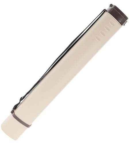 CAPASTEC Erweiterbares Dokumentenrohr, Beige, Wasserdicht, Schultergurt | Beige, Verstellbare Länge 62.5-104.5cm, Außendurchmesser 8.5cm, Innendurchmesser 7.5cm, Mit Schultergurt