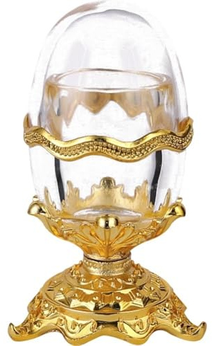 HiyyFloy Toothpick Holder Vintage Egg Shape Portable Toothpick Dispenser Clear Storage Box with Lid for Home Kitchen Ornament