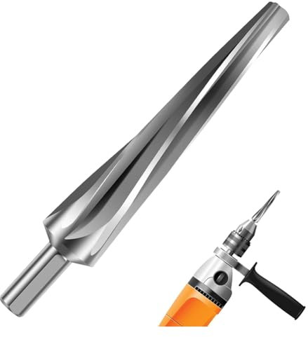 Fuhjythy 7 Degree Ball Joint Tapered Reamer,Speed Steel Tapered Ball Joint Reamer Tool with 1/2 Inches Toolholder,W4241