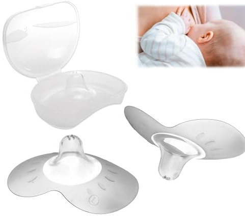 2 Pcs Stillhütchen S,Stillhütchen,Nipple Shield Breastfeeding,Stilltuch,Stilleinlagen Waschbar,Einweg-Stilleinlagen,Für Maximalen Hautkontakt Zwischen Mutter Und Kind