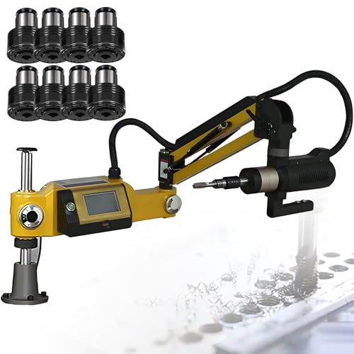 SHENGSHIYU Filettatrice Elettrica,Macchina per Filettare M3-M16,Motore Servo 600W,600W,312 Giri/min,Raggio 1000mm,Touchscreen,Filiera per Filettatura per Acciaio/Alluminio/Plastica e Legno