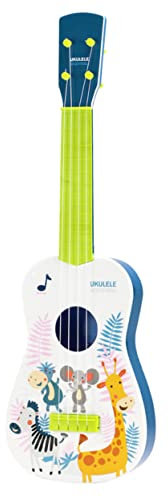 SOIMISS Kinder Ukulele Spielzeug aus Sicherem Kunststoff 40cm Simulations Saiteninstrument für Musikalische Früherziehung Geschenk für Mädchen und Jungen