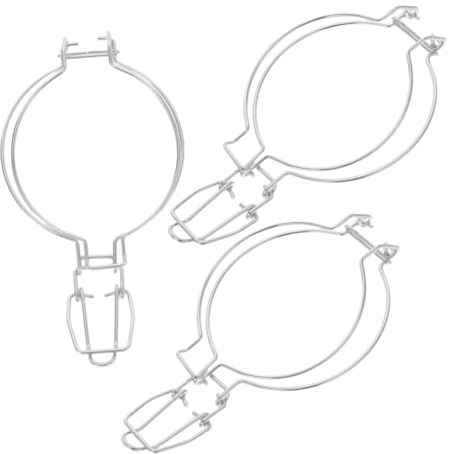 BAZEITFLOW 3pcs Glass Jar Wire Clamp Stainless Steel Food Storage Sealing Fastenings Easy to Use for Wide Mouth Canning Jars Versatile and Portable for Home Outdoor Activities