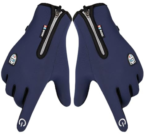 Touch-Finger-Handschuhe | Winter-Reißverschluss-Touchscreen-Handschuhe für Männer und Frauen | Warme Handschuhe für kaltes Wetter, Gefrierschrank, Arbeitshandschuhe, weiches Flanellfutter, rutschfeste