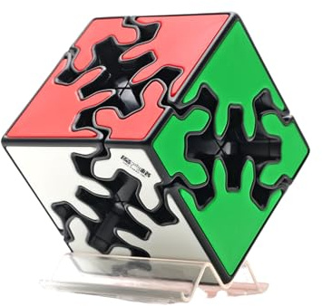 Yealvin Gear Cube Zahnrad-Zauberwürfel - Innovativer Puzzlewürfel mit farbigen Inserts (2×2 Gear Cube)