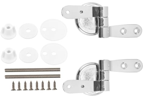 Hoement Bisagra Para Tapa Inodoro Kit De Montaje Para Asiento De Inodoro De Aleación De Zinc Tornillos De Fijación Repuesto Para Bisagra De Asiento De Instalación Rápida Para Baño