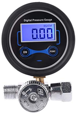 Manómetro digital de 1/4 pulgadas, compresor de aire de 200 PSI, herramienta de control de regulador, fácil conexión, compacto, manómetro digital de agua, barómetro, medidor de aire, medidor de vacío