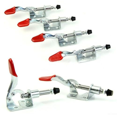 4 abrazaderas verticales GH-301AM con liberación rápida, capacidad de sujeción de 45 kg, herramienta manual galvanizada de hierro para soldadura y montaje de máquina