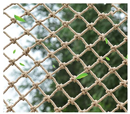 Hemp Rope Net Home Retro Decoration Gardening Plant Climbing Outdoor Expansion Climbing Plant Safety Net Rope Mesh Specification(5X5m)