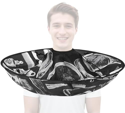 UIEXAY 1 Pièce Cape De Coupe Coiffure Professionnelle,Cape Coiffeur,Étanche Accessoire De Coiffure,Attache Auto-Adhésive Coupe De Cheveux,Pour Adultes Hommes Et Femmes