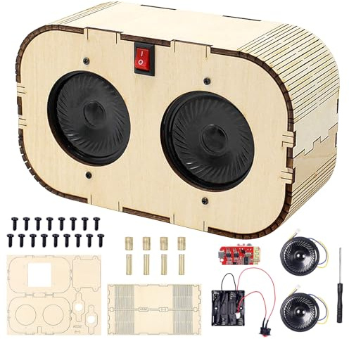 DIY Bluetooth-högtalare - Elektronikbyggsats - Vetenskapliga experiment i trä för tonåringar - Bluetooth STEM-högtalare - Bra presentidé för tonåringar från 14 år