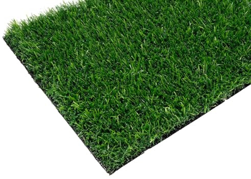 Teppich-Outdoor Exano B1 | Outdoor & Event-Rasenteppich mit Ablauflöchern, gruen, Zuschnitt (2m breit / 2m lang)