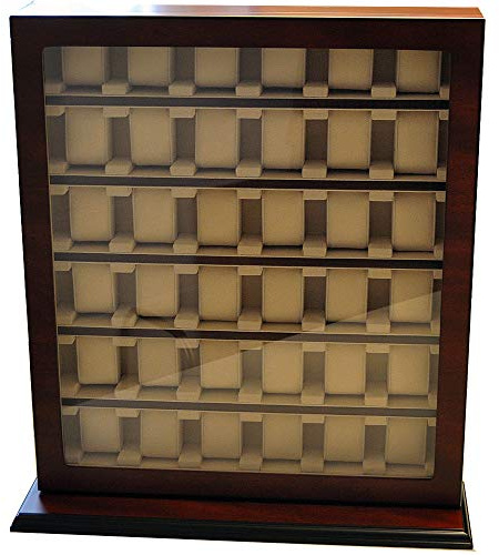 Birsppy TOMENGBEIAABBCC Honbeanify Orig. Meyer & Söhne Uhrenvitrine Wand - Tischvitrine für 36 Uhren Farbe light burl