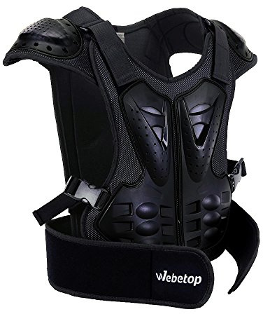 Webetop Motorcycle Chest Protector Adults Dirt Bike Body Chest Spine Protector Armor Vest for Skiing M