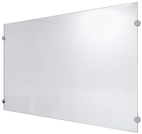 ECOfoxx 6mm ESG Glas Küchenrückwand Spritzschutz Herd Fliesenspiegel Glasplatte Rückwand viele Größen (Milchglas, 70x50cm)
