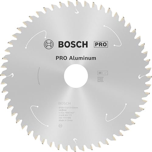 Bosch 1x PRO Aluminium Kreissägeblatt für Akku-Handkreissägen (für Aluminium, Nichteisenmetalle, Ø mm, Professional Zubehör Handkreissäge)