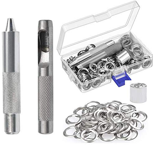 103 Pcs Grommet Werkzeug Kit 100Pcs Grommet Ösen 10Mm Innen Durchmesser Mit Lochwerkzeug Aufbewahrungsbox