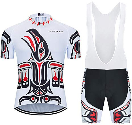 Cykling kortärmad tröja + gel 20D Coolmax vadderade damkläder Coolmax Shorts/Lårbyxor för män, axelbandsbyxor, MTB landsvägscykel