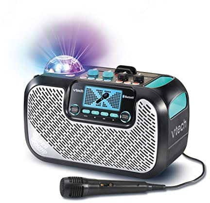 Vtech SuperSound Karaoke - Karaoke Box Sound, Microphone, Disco Ball, Great Sound Effects and Voice Changer - Bluetooth Modern from 14 Years