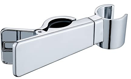 Handbrause Halterung 20-29mm Duschkopfhalterung ABS Verchromt Brausehalter 45°Verstellbar für Handbrause Duschkopf Badezimmer Duschkopfhalterung Ohne Bohren