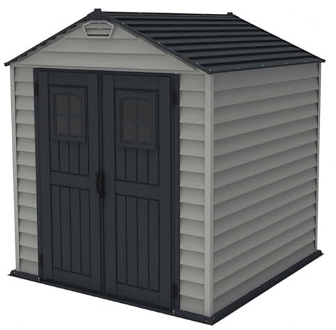 StoreMax 7'x7' Duramax Plus PVC-Gartenhaus, 210 x 210 x 231 cm