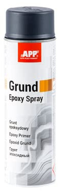 AUTO-PLAST PRODUKT APP Epoxy Grund Spray | Apprêt époxy en bombe | Primaire antirouille metal, aluminium, acier | Apprêt antirouille - protection contre la corrosion | Gris foncé | 500 ml