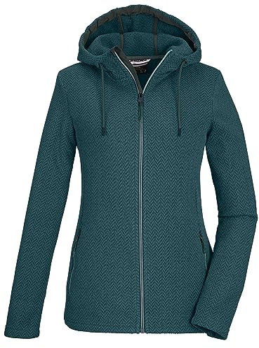 Killtec Damen Strickfleecejacke/Jacke mit Kapuze KOW 2 WMN JCKT, dunkel aquaverde, 40, 39677-000