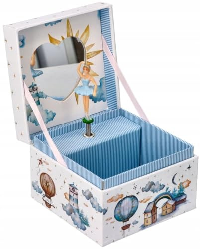 adam toys Spieluhr für Kinder - Süße Träume Schmuckkästchen - Musikalische Schmuckschatulle mit drehender Ballerina - Spieluhr Baby 'Für Elise'-Melodie
