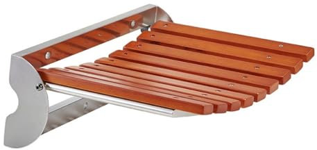 Siège Pliant en Bois pour Salle De Bain, Banc De Douche Mural pour Douche Intérieure, Banc Mural pour Siège De Douche