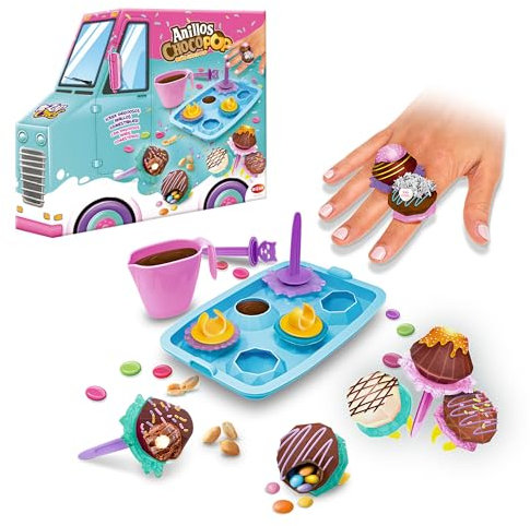 Zap Chef Choco Ring Pops, Juguete para cocinar Aros Dulces de Postre, Juego de Cocina para niños y niñas Desde 3 años, cumpleaños, Bizak (64320023)