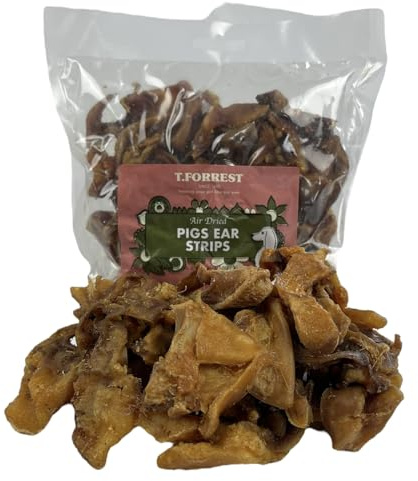 100% Natural Air Dried Dog Treats - Pigs Ear Strips 300g - Produced in UK (1, 300g)