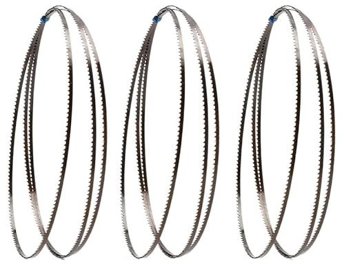 PNAJFUEL Bimetall-Bandsägeblatt, 3 Stück, 3 Mm, Mit 14 Tpi-Sägeblättern, Schnittkurve, Holzbearbeitung, 1 Stück Bandsägeblatt/3 Pcs Length 1490Mm