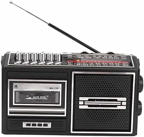 Boombox retrò con lettore di cassette, Boombox a cassette stile classico anni '80, Boombox portatile AM ​​FM, Altoparlanti stereo integrati, Per viaggi di riunioni di famiglia