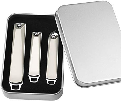 Zhaoj24-05 Maniküre/Pediküre Set Edelstahl-Nagel-Clippers-DREI-teiliges Trimmen-Zeh-Nagel-Clippers Maniküre-Werkzeug-Geschenk-Set Nagelpflege-Werkzeuge(Oblique)