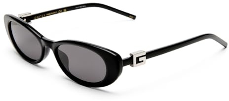 GUCCI Womens GG1680S Sunglasses, Black-Black-Grey, 52
