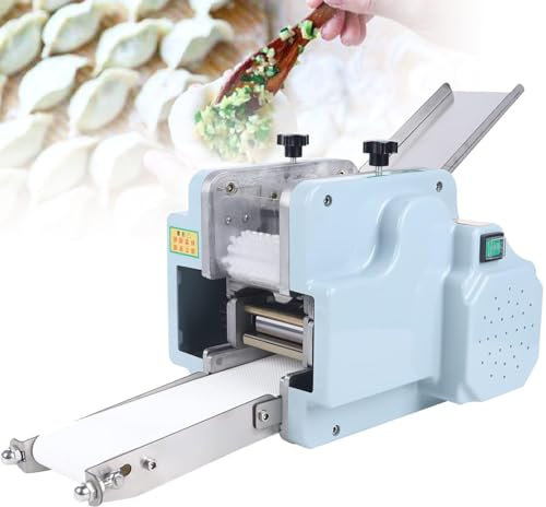 XCSCUK Macchina Commerciale per la Pelle degli Gnocchi, Macchina elettrica per la creazione della Pelle degli Gnocchi da 140 W, Macchina per la Pasta Automatica per avvolgimento del wonton (70mm)