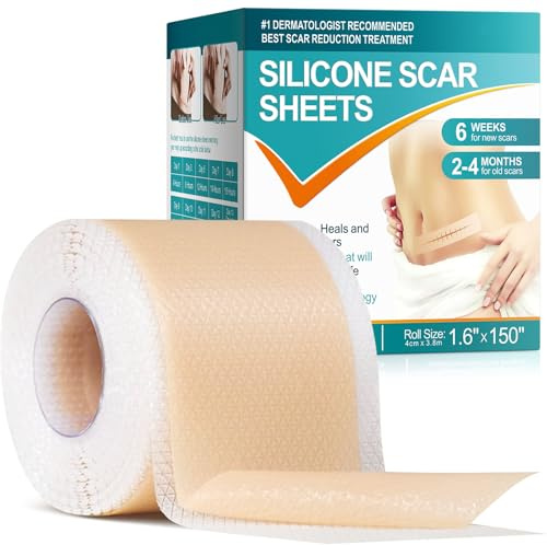 Vortexonix Silicone Scar Film 3.8m Medical Soft Silicone Scar Tape Scar Roll (Keloid, Cesarean Section, Surgery, Distance)