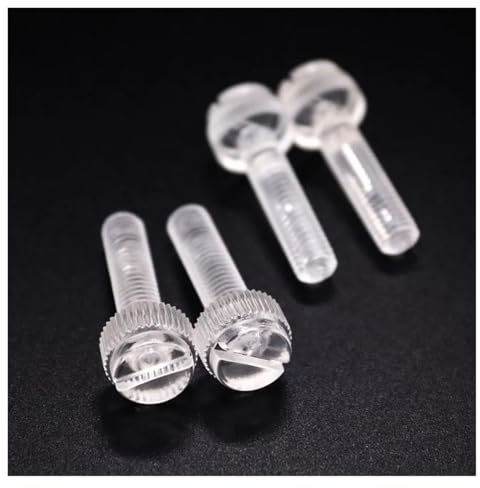 KSeSii 10X M3 M4 M5 M6 M8 Acryl Klar Transparent Kunststoff Rändelschraube Schlitzkopf Einstellen Werkzeuglos Rändelschraube Handfest Ziehen Rändelschraube(16mm,M4)