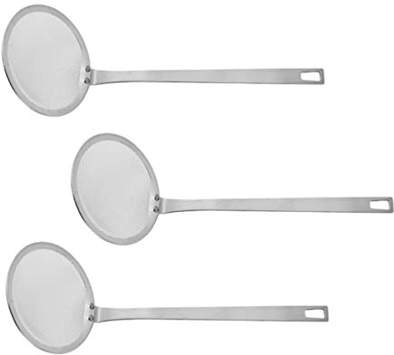 MAGICLULU 3stücke Edelstahlsieb Mit Langem Griff Für Kochen Öl Abseihen Und Nudeln Auffangen Praktisches Sieb Für Küche Und Braten