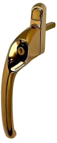 Left-Hand Premium Espagnolette Window Handle – Durable, Corrosion-Resistant (PVD Gold, 30mm)