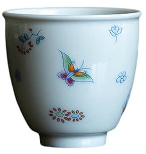 Taza maestra china antigua retro mariposa amor flor juego de té kung fu hogar - Taza Yuexin - Antiguo